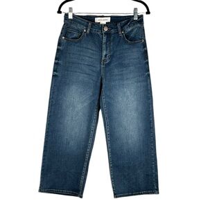Ashley Mason Medium Wash Wide Leg Crop Jeans Size 11 (10) Women